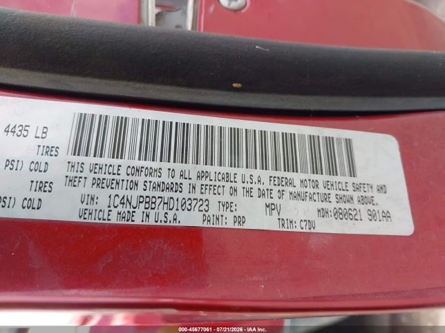 1C4NJPBB7HD103723 Jeep Patriot Sport