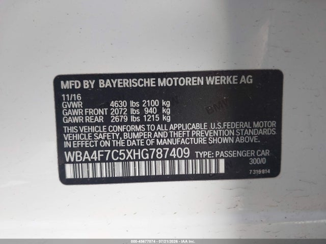 BMW 430i Gran Coupe 2017 WBA4F7C5XHG787409 Image 9