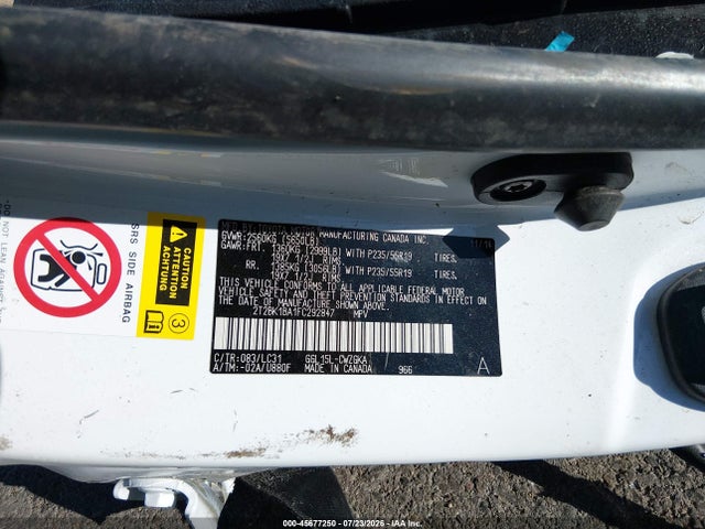 Продажа на аукционе авто 2015 Lexus Rx 350 F Sport, vin: 2T2BK1BA1FC292847, номер лота: 45677250