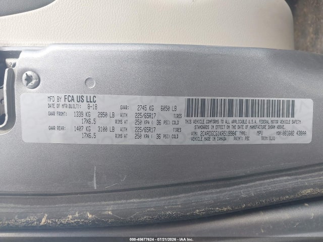 Dodge Grand Caravan Sxt 2019 2C4RDGCG1KR519984 Image 9
