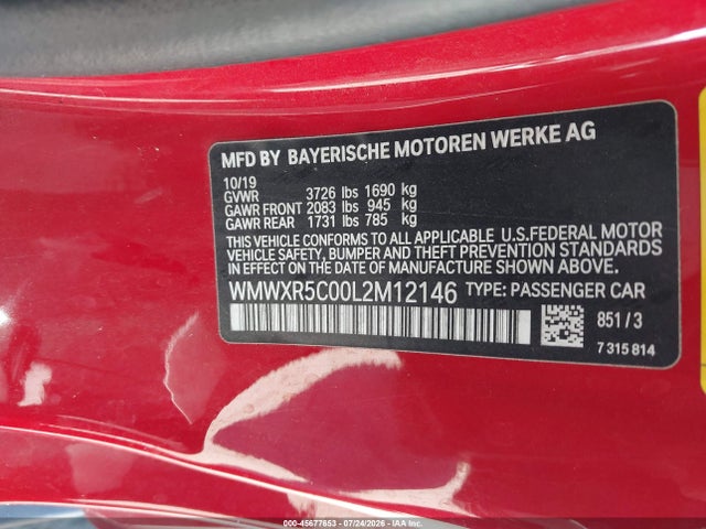 Mini Hardtop Cooper S 2020 WMWXR5C00L2M12146 Image 9
