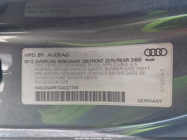 Aukcja sprzedaży 2013 Audi S5 3.0t Premium Plus, vin: WAUVGAFR1DA027766, numer aukcji: 45677656