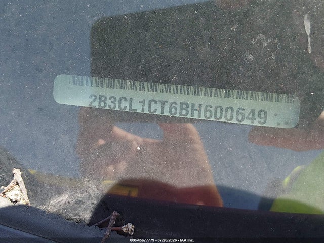 45677779 :رقم المزاد ، 2B3CL1CT6BH600649 vin ، 2011 Dodge Charger Police مزاد بيع