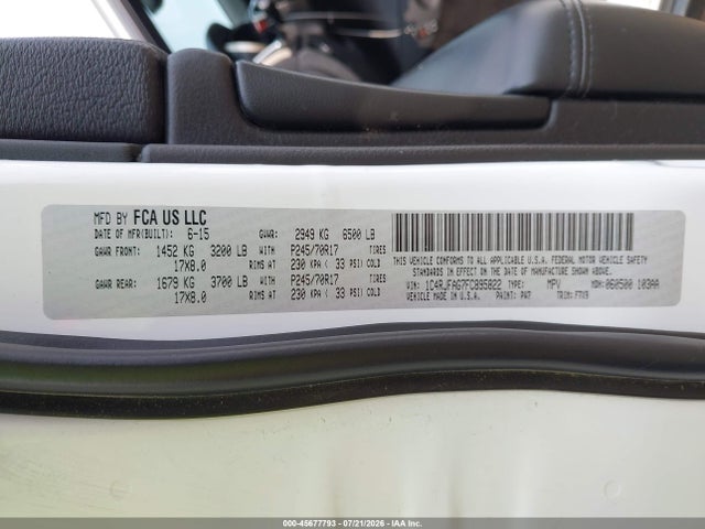 Jeep Grand Cherokee Laredo 2015 1C4RJFAG7FC895822 Image 9