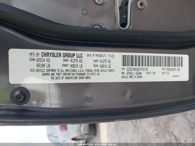Продажа на аукционе авто 2013 Chrysler 300 Motown, vin: 2C3CCAAG2DH743139, номер лота: 45677838