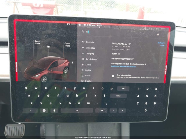Aukcja sprzedaży 2023 Tesla Model Y Awd/long Range Dual Motor All-wheel Drive, vin: 7SAYGDEE7PF660707, numer aukcji: 45677844