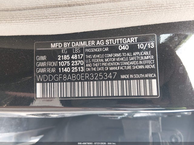 2014 Mercedes-benz C 300 Sport 4matic მანქანა იყიდება აუქციონზე, vin: WDDGF8AB0ER325347, აუქციონის ნომერი: 45678093