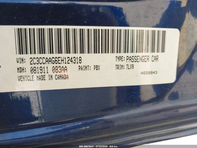 Aukcja sprzedaży 2014 Chrysler 300, vin: 2C3CCAAG6EH124318, numer aukcji: 45678347