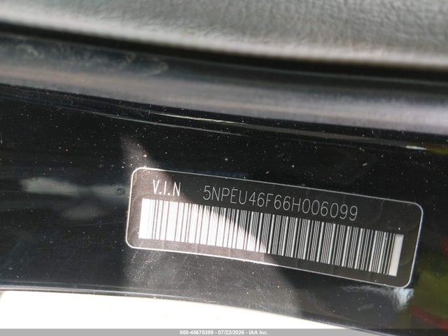 Aukcja sprzedaży 2006 Hyundai Sonata Gls V6/lx V6, vin: 5NPEU46F66H006099, numer aukcji: 45678399