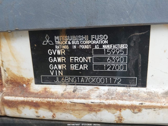 Продаж на аукціоні авто 2012 Mitsubishi Fuso Truck Fe Fec72s, vin: JL6BNG1A7CK001172, номер лоту: 45678557