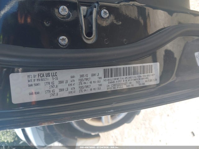 Aukcja sprzedaży 2016 Ram 1500 Slt, vin: 1C6RR7GG5GS374327, numer aukcji: 45678580