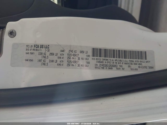 Продаж на аукціоні авто 2016 Dodge Grand Caravan Se Plus, vin: 2C4RDGBG1GR266853, номер лоту: 45678967