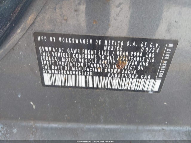 Продаж на аукціоні авто 2024 Volkswagen Jetta 1.5t Sport, vin: 3VWBM7BU5RM059428, номер лоту: 45678990