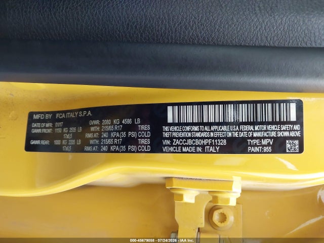 Jeep Renegade Trailhawk 2017 ZACCJBCB0HPF11328 Image 9