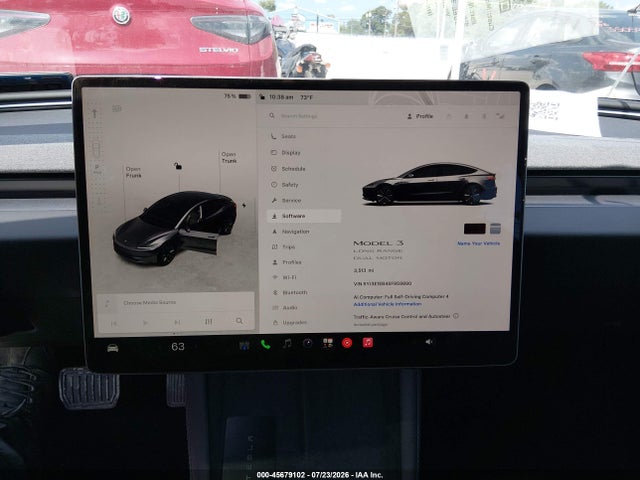 45679102 :رقم المزاد ، 5YJ3E1EB4SF959890 vin ، 2025 Tesla Model 3 Long Range All-wheel Drive مزاد بيع