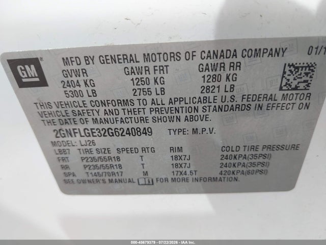 Chevrolet Equinox Ltz 2016 2GNFLGE32G6240849 Image 9