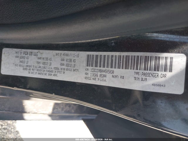 Aukcja sprzedaży 2017 Chrysler 200 Limited Platinum, vin: 1C3CCCAB0HN505030, numer aukcji: 45679424