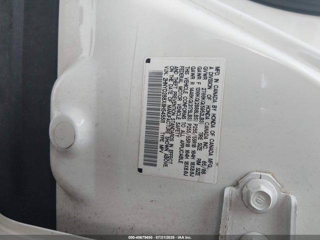 45679450 :رقم المزاد ، 2HNYD288X8H545511 vin ، 2008 Acura Mdx Sport Package مزاد بيع