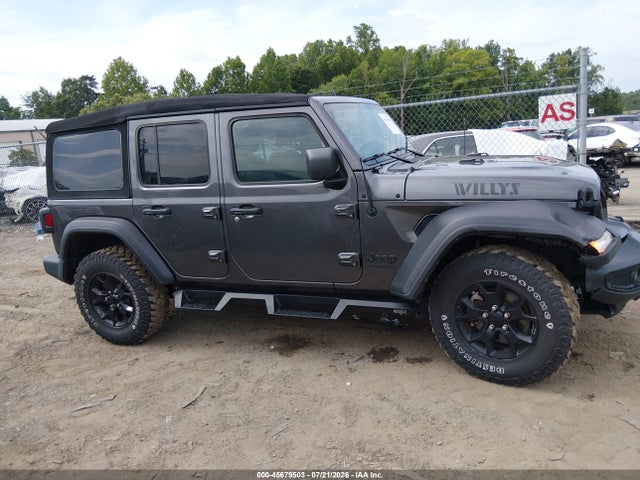 2022 Jeep Wrangler Unlimited Willys 4x4 მანქანა იყიდება აუქციონზე, vin: 1C4HJXDG1NW216086, აუქციონის ნომერი: 45679503