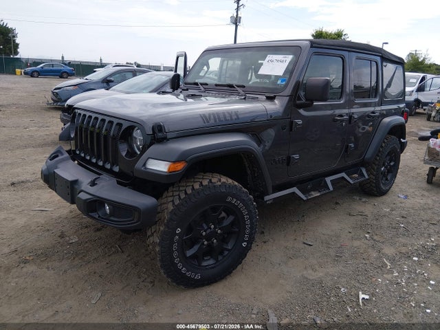 2022 Jeep Wrangler Unlimited Willys 4x4 მანქანა იყიდება აუქციონზე, vin: 1C4HJXDG1NW216086, აუქციონის ნომერი: 45679503