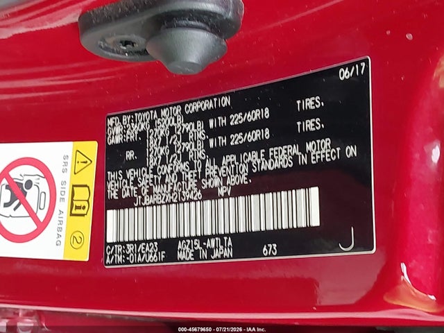 Продажа на аукционе авто 2017 Lexus Nx 200t, vin: JTJBARBZXH2139426, номер лота: 45679650