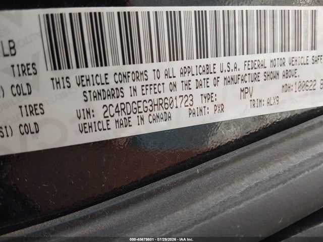 Dodge Grand Caravan Gt 2017 2C4RDGEG3HR601723 Image 9