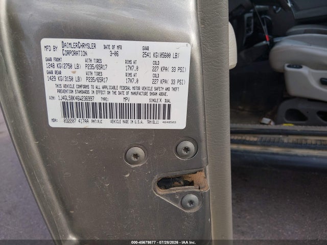Aukcja sprzedaży 2006 Jeep Liberty Limited Edition, vin: 1J4GL58K46W236997, numer aukcji: 45679877