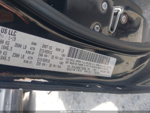 45679959 :رقم المزاد ، 3C4NJDAB5KT702993 vin ، 2019 Jeep Compass Sport 4x4 مزاد بيع