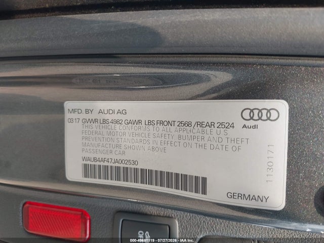Продаж на аукціоні авто 2018 Audi S4 3.0t Premium Plus, vin: WAUB4AF47JA002530, номер лоту: 45680119
