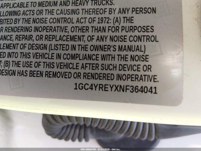 Auction sale of the 2022 Chevrolet Silverado 2500hd 4wd  Standard Bed High Country, vin: 1GC4YREYXNF364041, lot number: 45680198