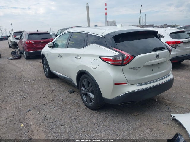 Продаж на аукціоні авто 2017 Nissan Murano Platinum, vin: 5N1AZ2MH8HN119320, номер лоту: 45680306