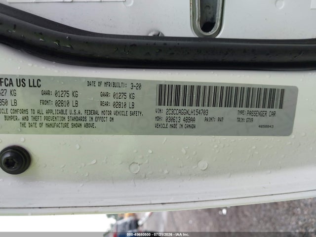 2020 Chrysler 300 300s Awd მანქანა იყიდება აუქციონზე, vin: 2C3CCAGGXLH154703, აუქციონის ნომერი: 45680500