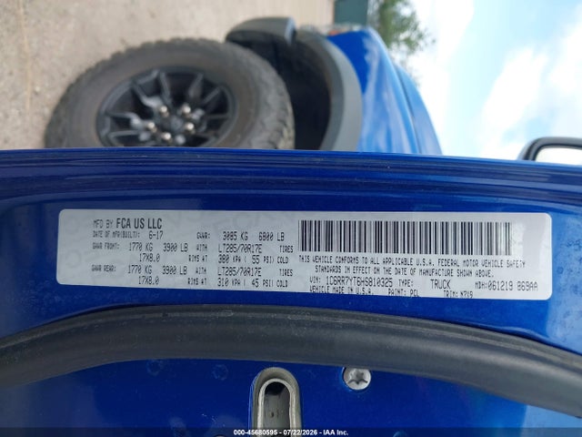 Aukcja sprzedaży 2017 Ram 1500 Rebel  4x4 5'7 Box, vin: 1C6RR7YT6HS810325, numer aukcji: 45680595