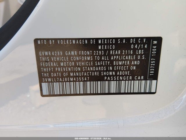 Volkswagen Jetta 2.0l Tdi 2014 3VWLL7AJ8EM435547 Image 9
