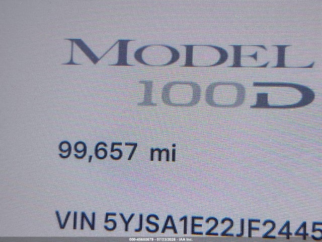 Tesla Model S 100d/75d/p100d 2018 5YJSA1E22JF244516 Image 16