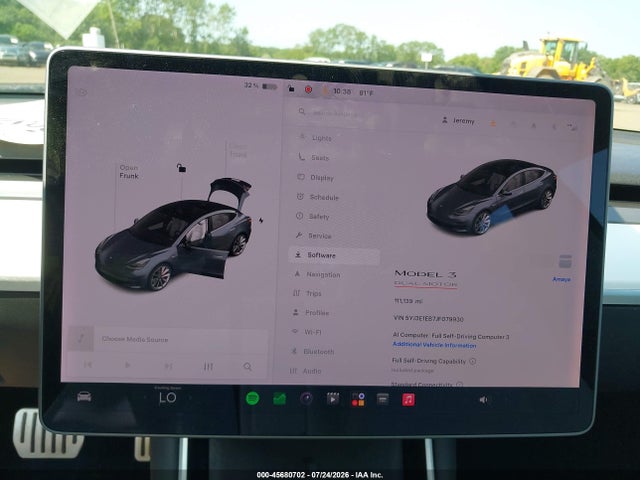 45680702 :رقم المزاد ، 5YJ3E1EB7JF079930 vin ، 2018 Tesla Model 3 Long Range/performance مزاد بيع
