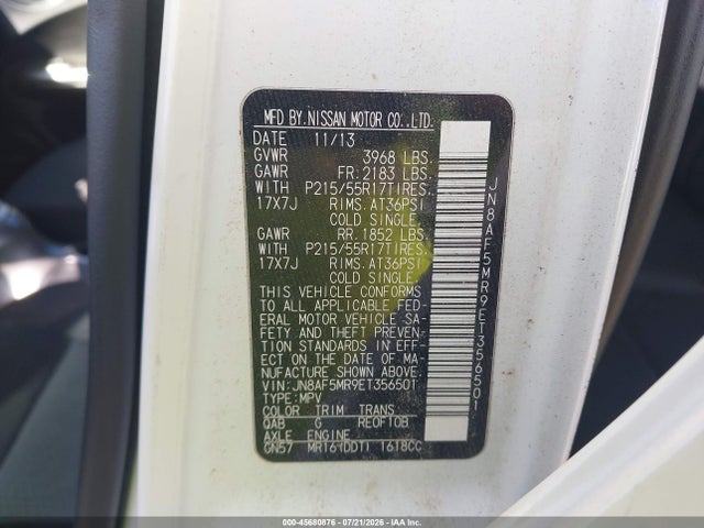 Nissan Juke Sv 2014 JN8AF5MR9ET356501 Image 9