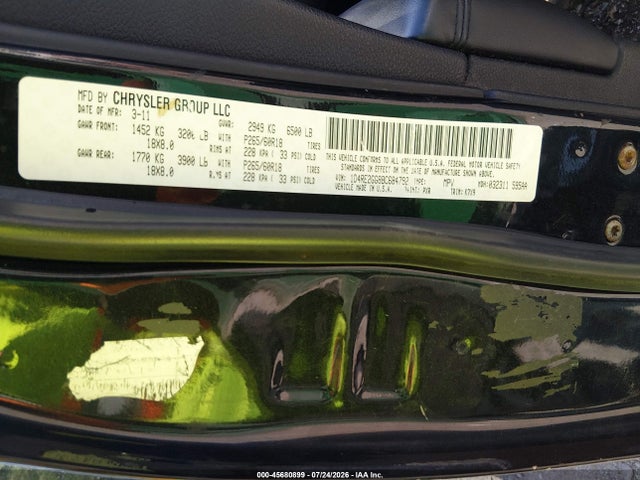 Aukcja sprzedaży 2011 Dodge Durango Express, vin: 1D4RE2GG8BC684792, numer aukcji: 45680899