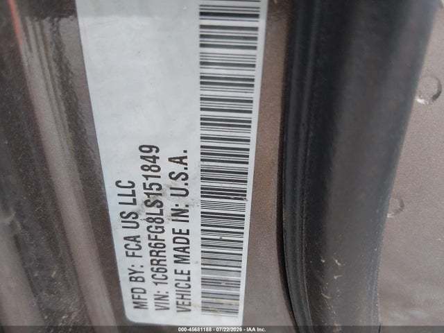 Aukcja sprzedaży 2020 Ram 1500 Classic, vin: 1C6RR6FG8LS151849, numer aukcji: 45681188