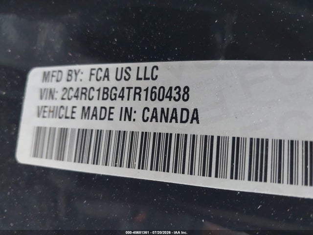 2026 Chrysler Pacifica Select მანქანა იყიდება აუქციონზე, vin: 2C4RC1BG4TR160438, აუქციონის ნომერი: 45681361