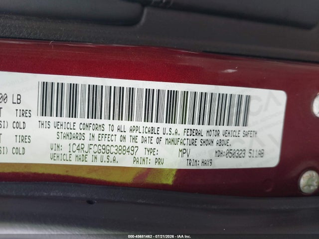 Продаж на аукціоні авто 2016 Jeep Grand Cherokee High Altitude, vin: 1C4RJFCG9GC388497, номер лоту: 45681462