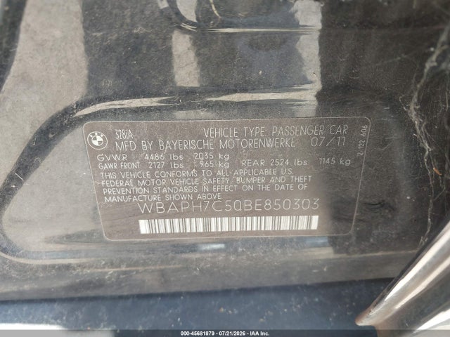 Продажа на аукционе авто 2011 Bmw 328i, vin: WBAPH7C50BE850303, номер лота: 45681879