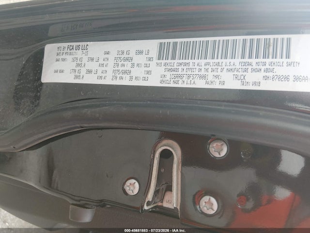 45681883 :رقم المزاد ، 1C6RR6FT8FS770081 vin ، 2015 Ram 1500 Express مزاد بيع