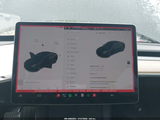 Продажа на аукционе авто 2021 Tesla Model 3 Long Range Dual Motor All-wheel Drive, vin: 5YJ3E1EB2MF049562, номер лота: 45682023