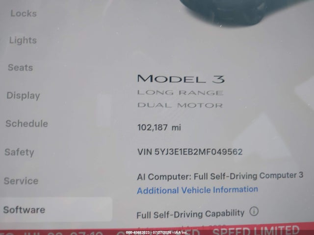 Продажа на аукционе авто 2021 Tesla Model 3 Long Range Dual Motor All-wheel Drive, vin: 5YJ3E1EB2MF049562, номер лота: 45682023