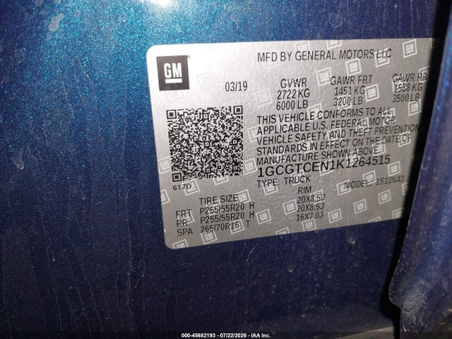 1GCGTCEN1K1264515 Chevrolet Colorado Lt