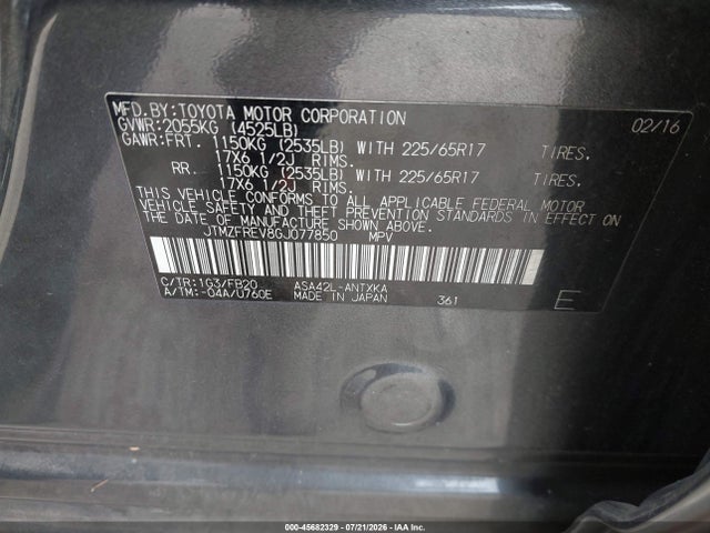 Toyota RAV4 LE 2016 JTMZFREV8GJ077850 Image 9