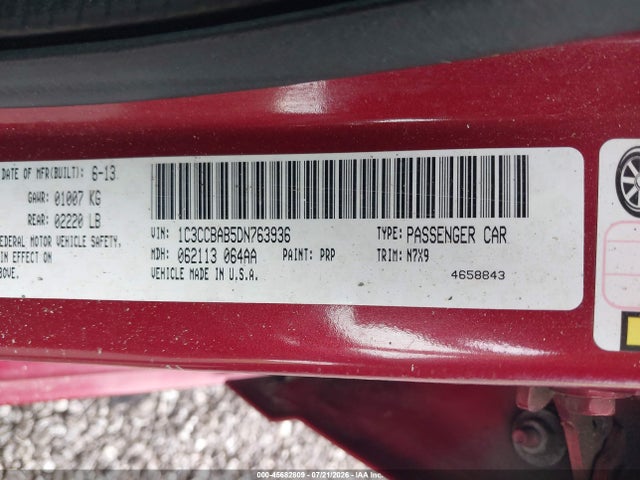 Aukcja sprzedaży 2013 Chrysler 200 Lx, vin: 1C3CCBAB5DN763936, numer aukcji: 45682809