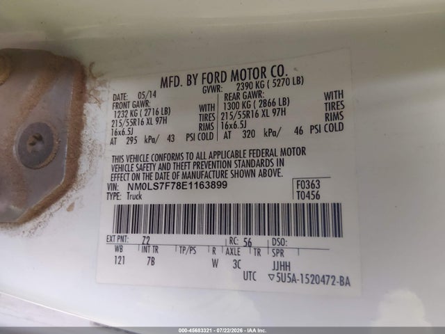Ford Transit Connect Xlt 2014 NM0LS7F78E1163899 Image 9