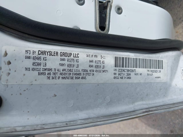 Продаж на аукціоні авто 2011 Chrysler 300c, vin: 2C3CA6CT9BH538475, номер лоту: 45683393